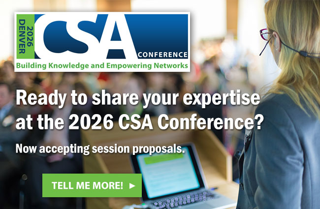 Ready to share your expertise at the 2026 CSA Conference?